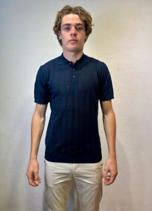 EN AVANCE - CAMICIA RICAMO ROSA ANIMA – POLO LAVORATO BLU