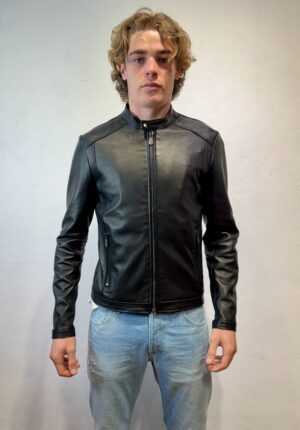 BLUSOTTO – BIKER PELLE NERO