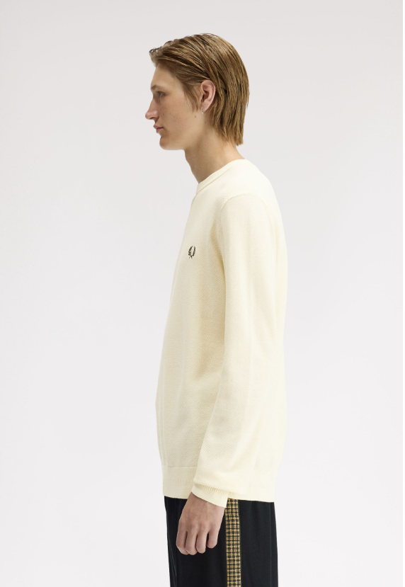 FRED PERRY - GIROCOLLO M/L PIQUET ECRU FRED PERRY – GIROCOLLO M/L PIQUET ECRU