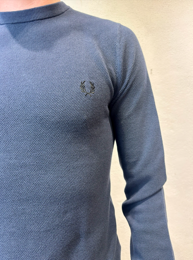 FRED PERRY - GIROCOLLO M/L PIQUET BLU FRED PERRY – GIROCOLLO M/L PIQUET BLU