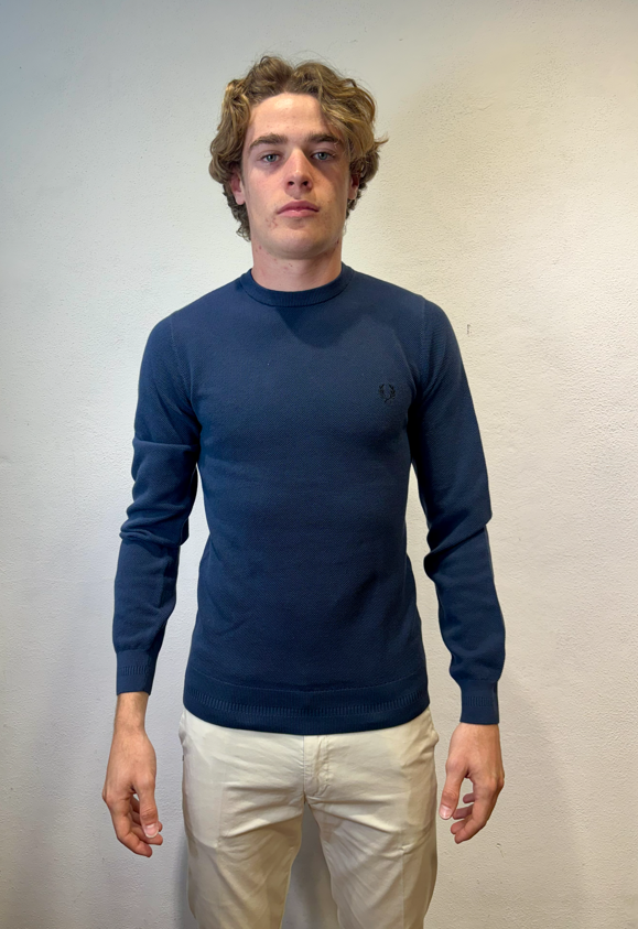 FRED PERRY - GIROCOLLO M/L PIQUET BLU FRED PERRY – GIROCOLLO M/L PIQUET BLU