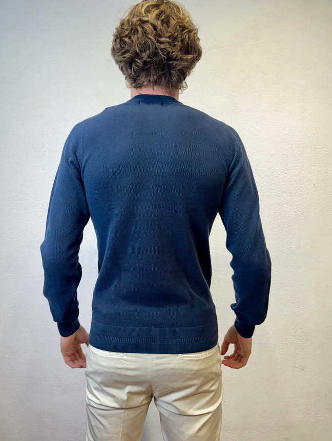 FRED PERRY - GIROCOLLO M/L PIQUET BLU FRED PERRY – GIROCOLLO M/L PIQUET BLU