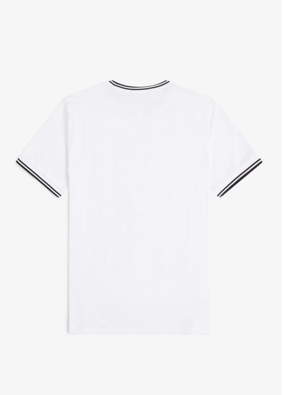 FRED PERRY - T-SHIRT BORDINO BIANCO FRED PERRY – T-SHIRT BORDINO BIANCO