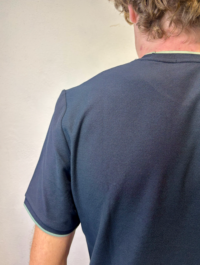 FRED PERRY - T-SHIRT CREPE M/M BLU FRED PERRY – T-SHIRT CREPE M/M BLU