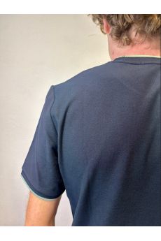 FRED PERRY - T-SHIRT CREPE M/M BLU FRED PERRY – T-SHIRT CREPE M/M BLU