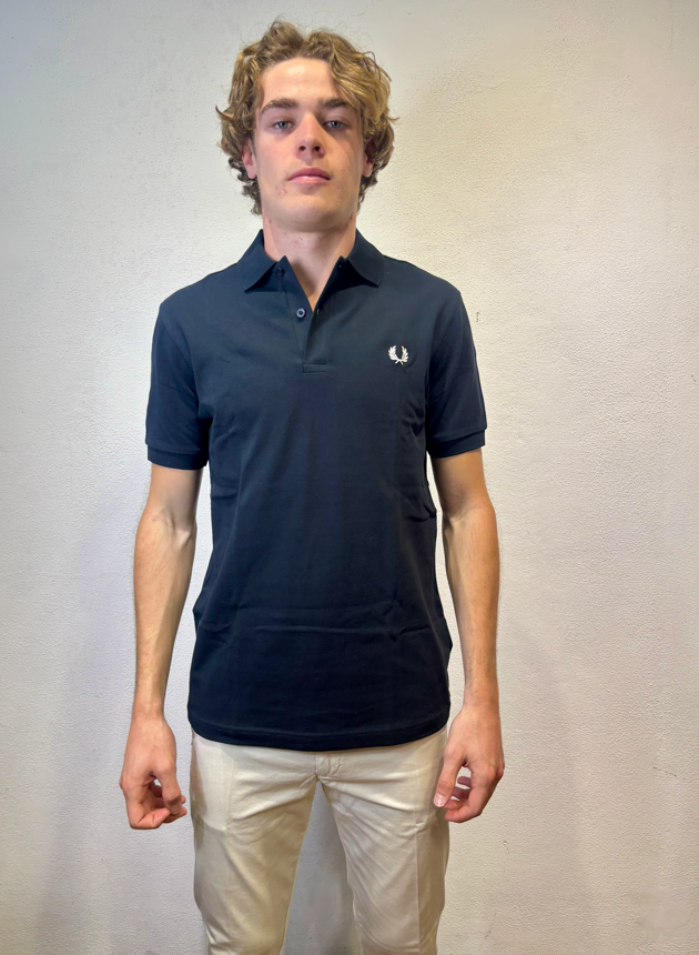 FRED PERRY - POLO M/M BASIC BLU FRED PERRY – POLO M/M BASIC BLU
