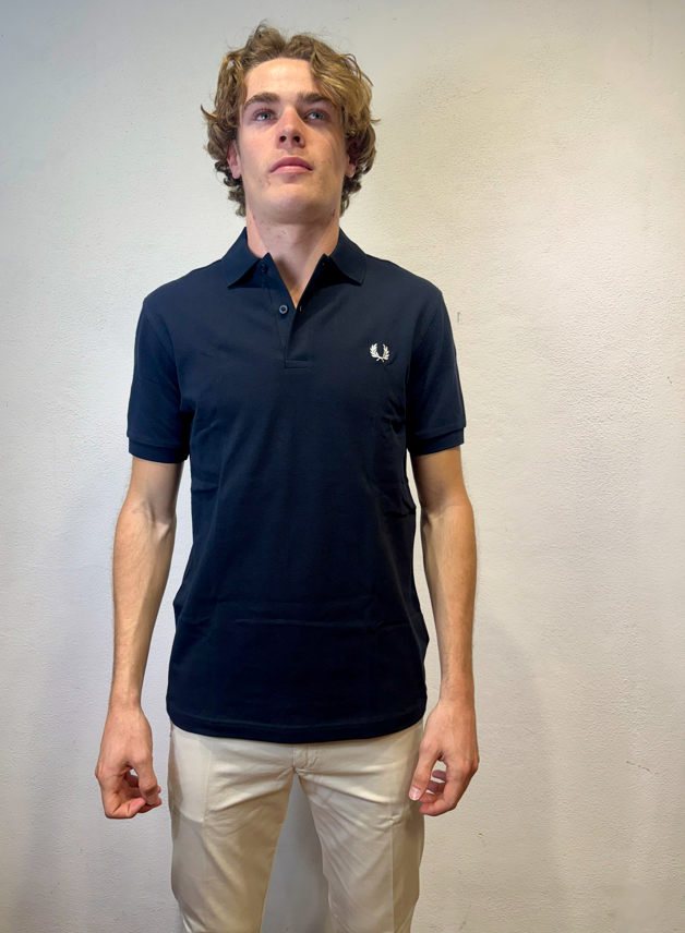 FRED PERRY - POLO M/M BASIC BLU FRED PERRY – POLO M/M BASIC BLU