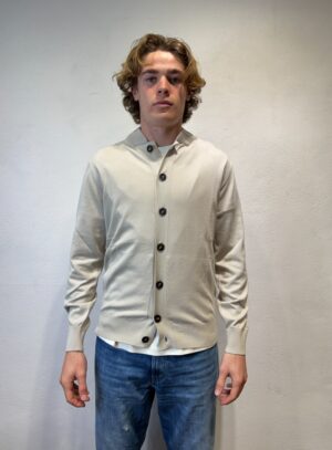 PAOLO PECORA MILANO - CAMICIA PIQUET BIANCO KANGRA – GIUBBINO GHIACCIO