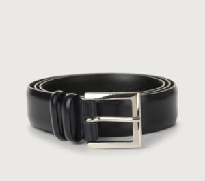 PAUL SMITH - T-SHIRT ZEBRA NERO ORCIANI – CINTURA SPAZZOLATO BLU