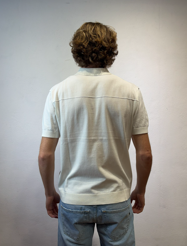 PAOLO PECORA MILANO - POLO SCOLLO V M/M PANNA PAOLO PECORA MILANO – POLO SCOLLO V M/M PANNA