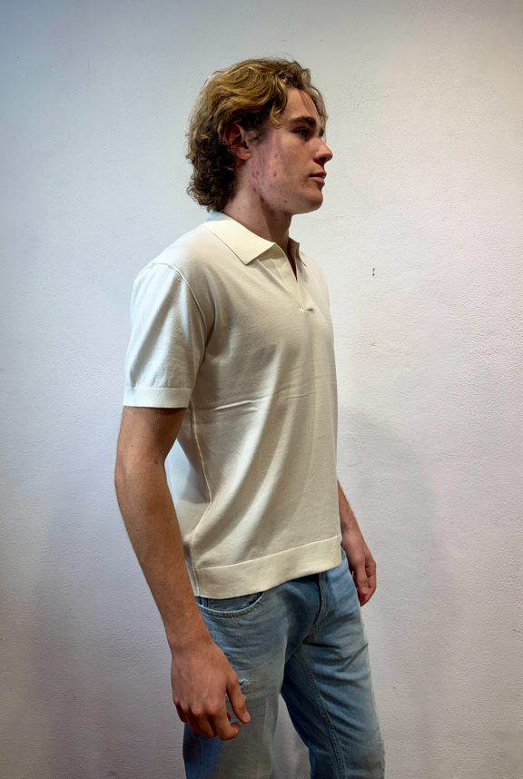 PAOLO PECORA MILANO - POLO SCOLLO V M/M PANNA PAOLO PECORA MILANO – POLO SCOLLO V M/M PANNA