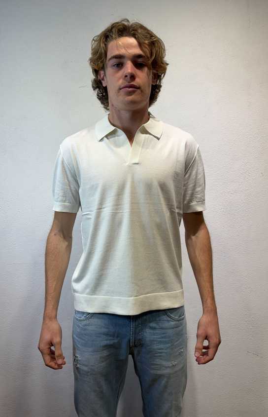 PAOLO PECORA MILANO - POLO SCOLLO V M/M PANNA PAOLO PECORA MILANO – POLO SCOLLO V M/M PANNA