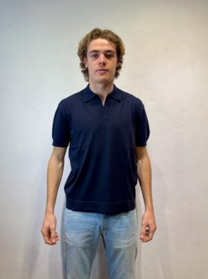 PAOLO PECORA MILANO – POLO SCOLLO V M/M BLU