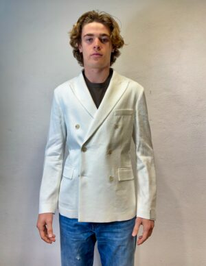 PAOLO PECORA MILANO - CAMICIA PIQUET BIANCO PAOLO PECORA MILANO – GIACCA DOPPIO PETT PANNA