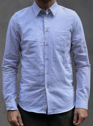 PAUL SMITH – CAMICIA GESSATA LINO BIANCO