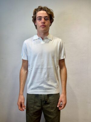 EN AVANCE - CAMICIA RICAMO ROSA PEOPLE OF SHIBUYA – POLO SCOLLO V BIANCO