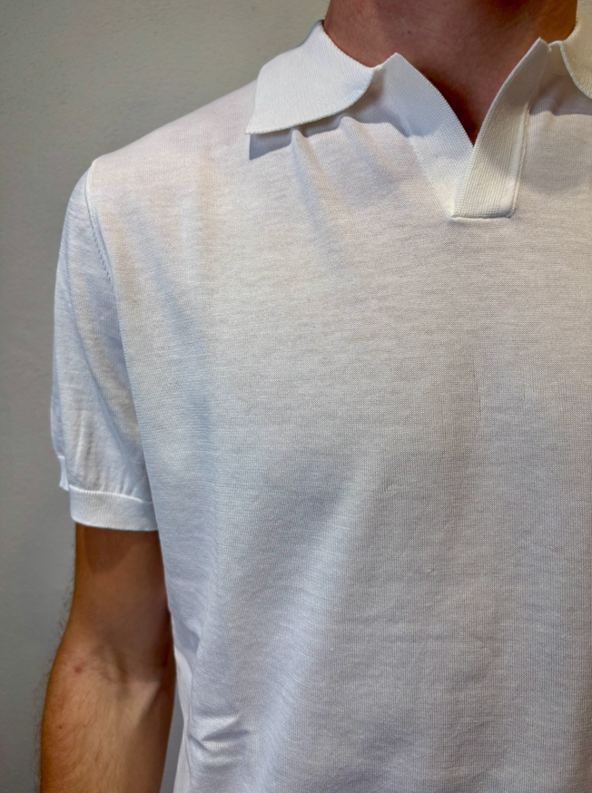 PEOPLE OF SHIBUYA - POLO SCOLLO V BIANCO PEOPLE OF SHIBUYA – POLO SCOLLO V BIANCO