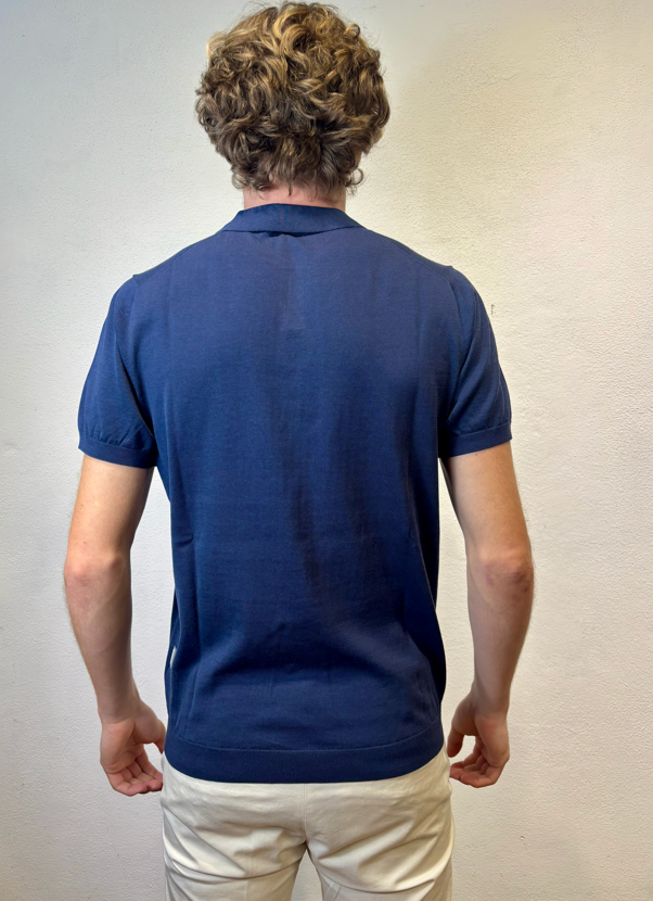 PEOPLE OF SHIBUYA - POLO SCOLLO V BLU PEOPLE OF SHIBUYA – POLO SCOLLO V BLU