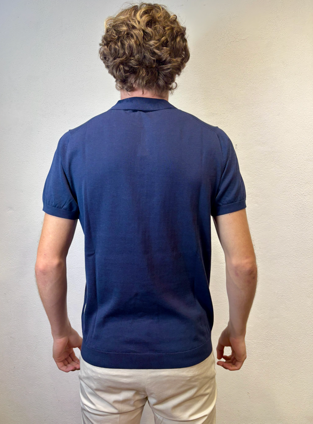 PEOPLE OF SHIBUYA - POLO SCOLLO V BLU PEOPLE OF SHIBUYA – POLO SCOLLO V BLU