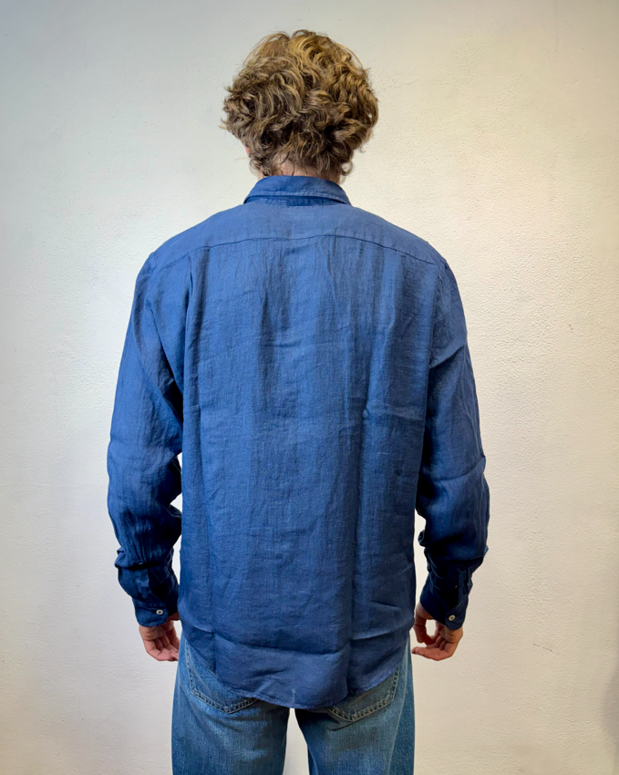 ROY ROGERS - CAMICIA LINO BLU ROY ROGERS – CAMICIA LINO BLU