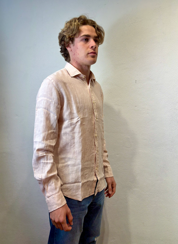 ROY ROGERS - CAMICIA LINO ROSA ROY ROGERS – CAMICIA LINO ROSA