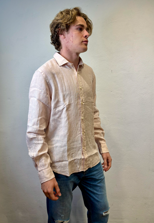 ROY ROGERS - CAMICIA LINO ROSA ROY ROGERS – CAMICIA LINO ROSA