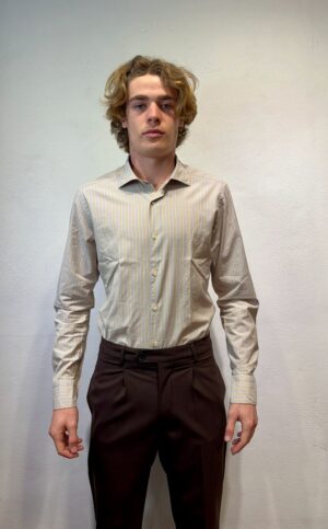 TINTORIA MATTEI – CAMICIA GESSATO SABBIA