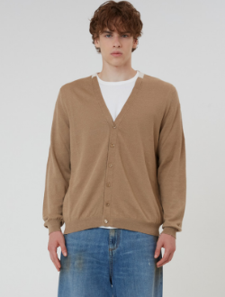 AMARANTO – CARDIGAN LINO  SABBIA