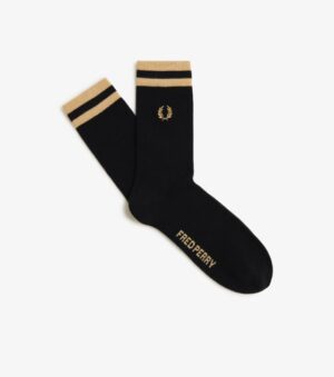 FRED PERRY – CALZA LOGO  NERO