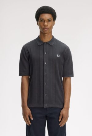 FRED PERRY – POLO VERTICAL STRIPE GRIGIO