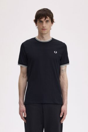 FRED PERRY – T-SHIRT BORDINO NERO