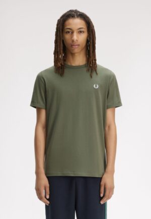 FRED PERRY – T-SHIRT M/M BASIC VERDE