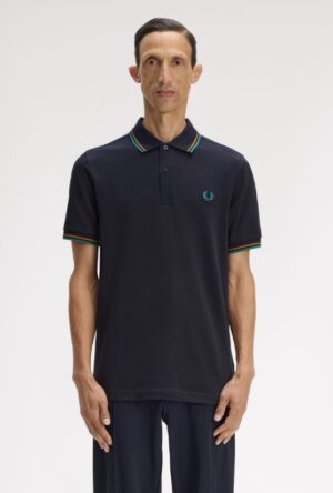FRED PERRY – POLO M/M BORDINO BLU