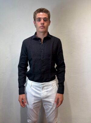 GHR – CAMICIA LINO BLU