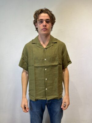 PAUL SMITH - CAMICIA DENIM DENIM PORTUGUESE – CAMICIA LINO M/M OLIVA