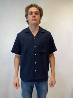 PAUL SMITH - CAMICIA DENIM DENIM PORTUGUESE – CAMICIA SEERSUSKER BLU