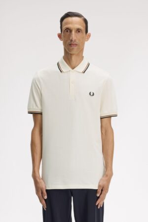 FRED PERRY – POLO M/M BORDINO ECRU