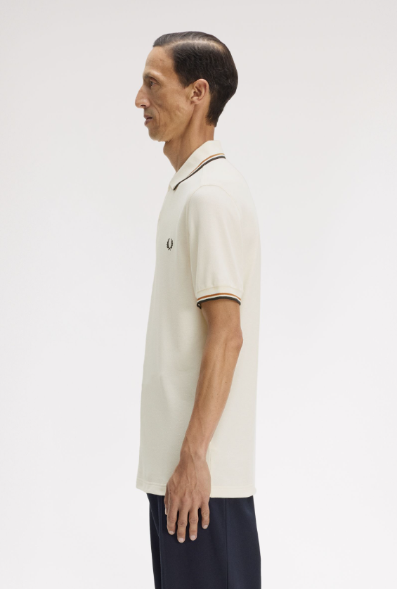 FRED PERRY - POLO M/M BORDINO ECRU FRED PERRY – POLO M/M BORDINO ECRU