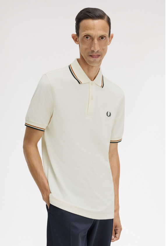 FRED PERRY - POLO M/M BORDINO ECRU FRED PERRY – POLO M/M BORDINO ECRU