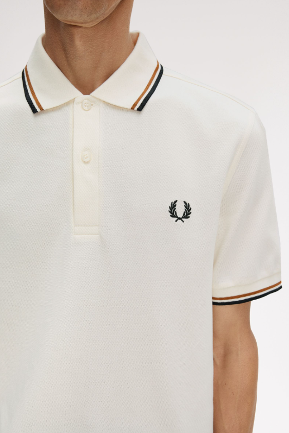 FRED PERRY - POLO M/M BORDINO ECRU FRED PERRY – POLO M/M BORDINO ECRU