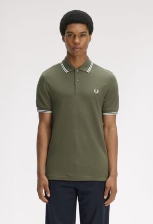 FRED PERRY – POLO M/M BORDINO VERDE
