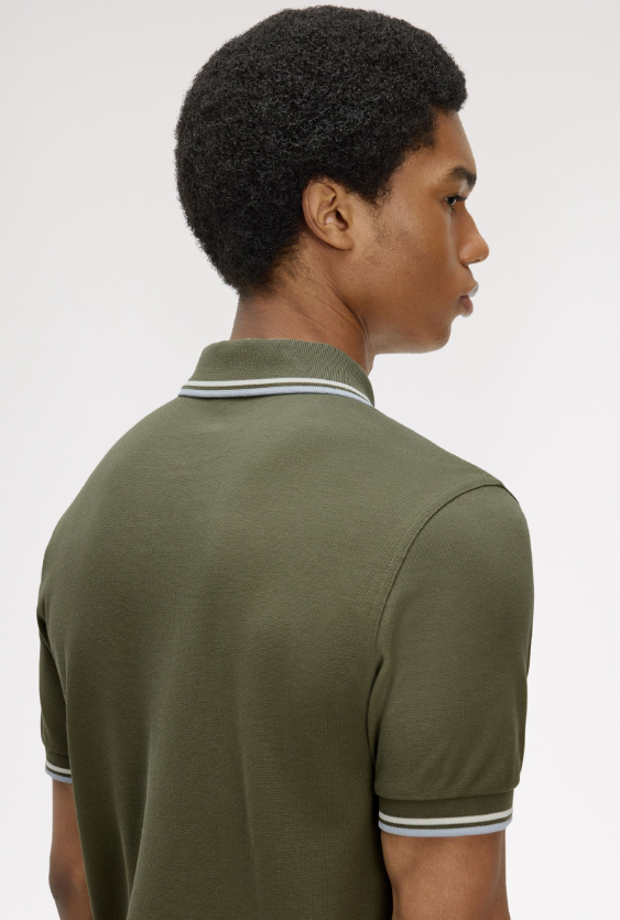 FRED PERRY - POLO M/M BORDINO VERDE FRED PERRY – POLO M/M BORDINO VERDE