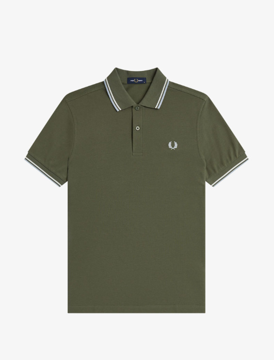 FRED PERRY - POLO M/M BORDINO VERDE FRED PERRY – POLO M/M BORDINO VERDE