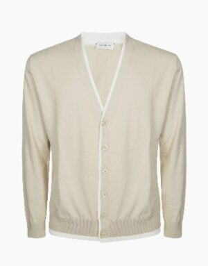 PAUL SMITH - CALZA STRIPES ARANCIO PAOLO PECORA MILANO – CARDIGAN NATURALE
