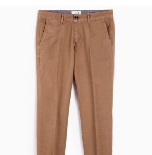 PAUL SMITH - CALZA STRIPES ARANCIO QB24 – PANTALONE LINO SEUL NOCCIOLA