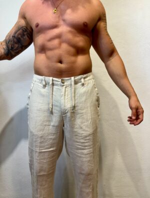EN AVANCE – PANTALONE LINO SABBIA