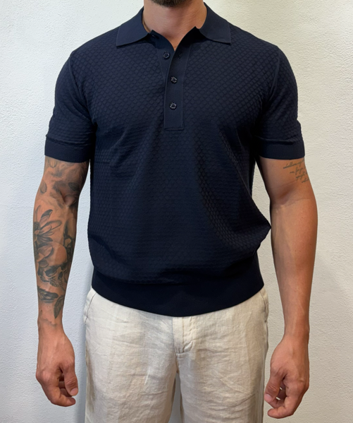 PAOLO PECORA MILANO - POLO M/M LAVORATO BLU PAOLO PECORA MILANO – POLO M/M LAVORATO BLU
