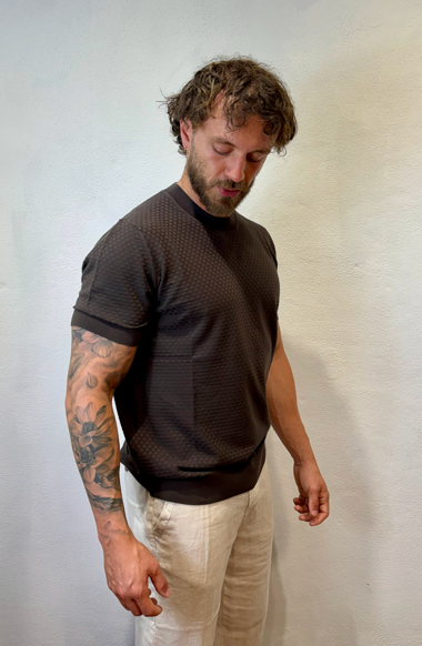 PAOLO PECORA MILANO - T-SHIRT M/M LAVORATO MORO PAOLO PECORA MILANO – T-SHIRT M/M LAVORATO MORO