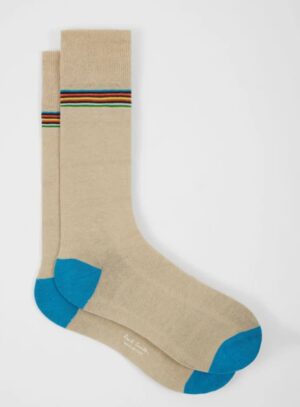 PAUL SMITH – CALZAINO STRIPES SABBIA