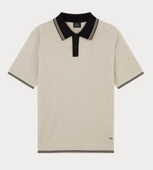 PAUL SMITH – POLO LAVORATO C CONT SABBIA